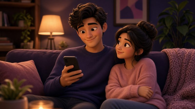 Person calmly texting to ask about meeting their partner's friends